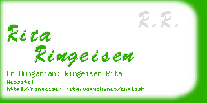 rita ringeisen business card